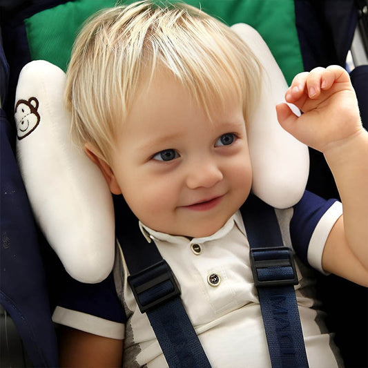 LullabyGuard™ Baby Head & Neck Support Pillow – Ergonomic Cushion for Car Seats & Strollers