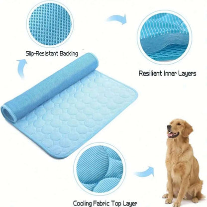 ☀️ Beat the Heat! Premium Pet Cooling Mat | Instant Relief for Dogs & Cats 🧊