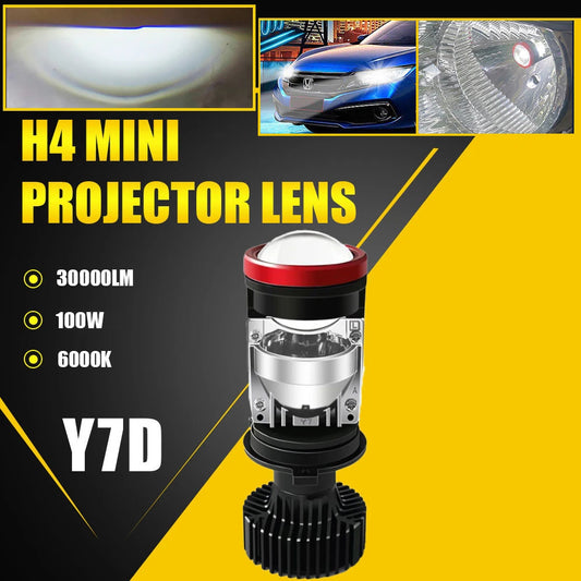 Y7 H4 LED Projector Headlights – 30,000LM Canbus Error-Free | LHD & RHD | 50,000Hr Lifespan