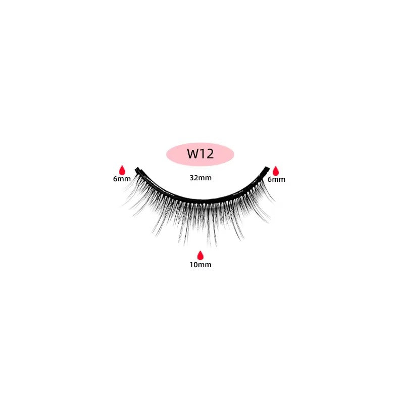 Self-Adhesive False Eyelashes – Glue-Free Reusable Full Strip Lashes (1 Pair)