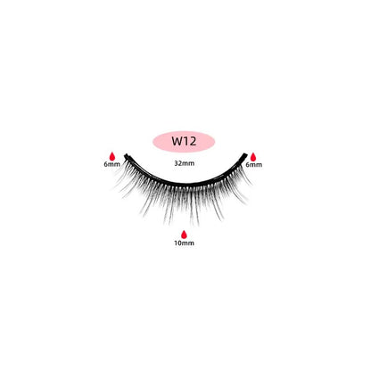 Self-Adhesive False Eyelashes – Glue-Free Reusable Full Strip Lashes (1 Pair)