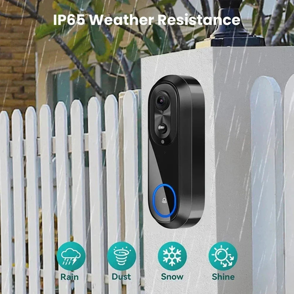 SmartView Pro WiFi Video Doorbell | 1080P HD Dual-Band Security Camera | Tuya App Integrated | IP65 Weatherproof & Long-Life Battery 🏠⚡️