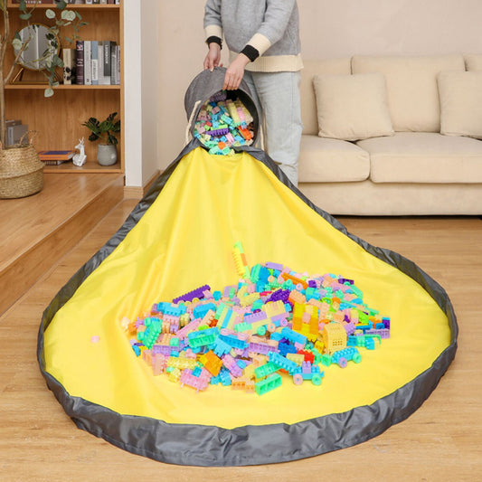 2-in-1 Toy Organizer & Play Mat | Kids Storage Bag with Drawstring